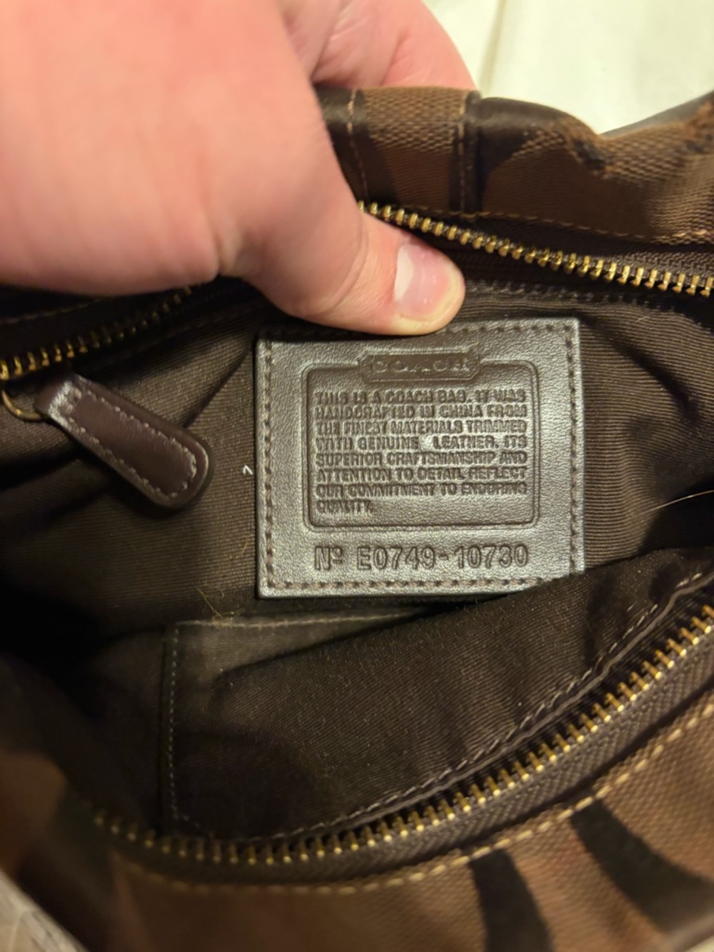 Coach Black & brown Mini Carly Shoulder Bag with Gold Hardware - Picture 8 of 16